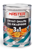 MASTER PRIME Грунт-эмаль по ржавчине 3в1 Молотковая слоновая кость 0,9л (уп.14шт)