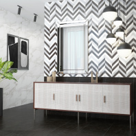 Керамин Плитка облиц. Пантеон 7 белый 400х275 (уп.1,65м2/15шт)																														